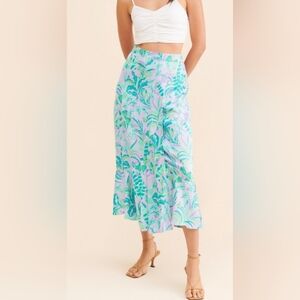 Lilly Pulitzer Purple Iris Midi Skirt